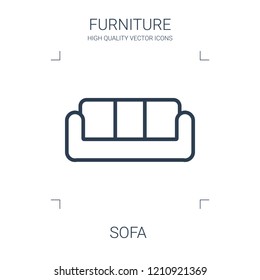 sofa icon. high quality line sofa icon on white background. from furniture collection flat trendy vector sofa symbol. use for web and mobile