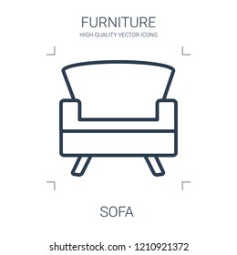 sofa icon. high quality line sofa icon on white background. from furniture collection flat trendy vector sofa symbol. use for web and mobile