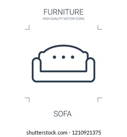sofa icon. high quality line sofa icon on white background. from furniture collection flat trendy vector sofa symbol. use for web and mobile