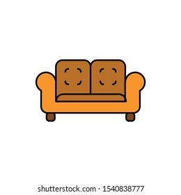 sofa icon, illustration design template
