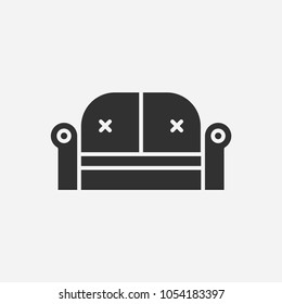 Sofa icon illustration isolated vector sign symbol