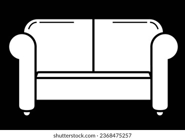 sofa icon illustration isolated vector sign symbol