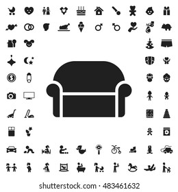 Sofa icon illustration isolated vector sign symbol