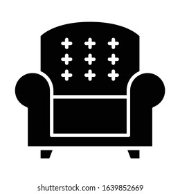 sofa icon interior household chair vector