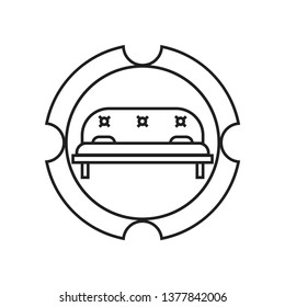 sofa icon isolated on white background, vector illustration