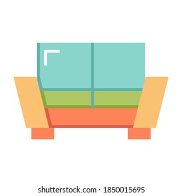 Icono de sofa aislado en fondo blanco. Icono de mobiliario. Estilo de icono plano