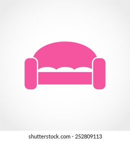 Sofa Icon Isolated on White Background