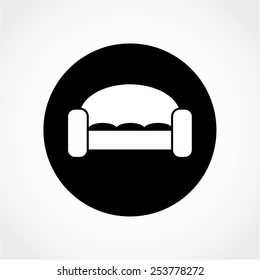 Sofa Icon Isolated on White Background