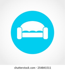 Sofa Icon Isolated on White Background