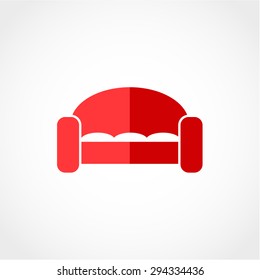 Sofa Icon Isolated on White Background