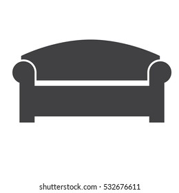 sofa icon isolated on white background. isolated sign. 