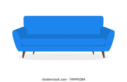 Sofa icon isolated on white background. Couch for living room. Vector illustration.