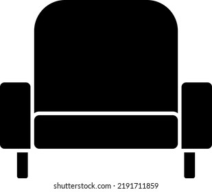 Icono Sofa aisló la silueta vectorial.