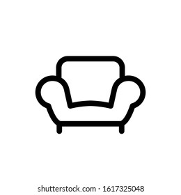 Sofa icon. Line design template