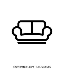 Sofa icon. Line design template
