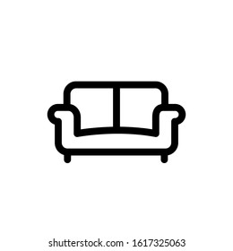 Sofa icon. Line design template