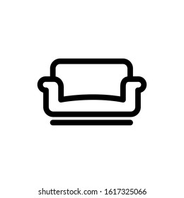 Sofa icon. Line design template