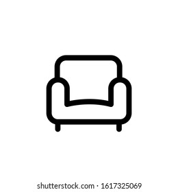 Sofa icon. Line design template
