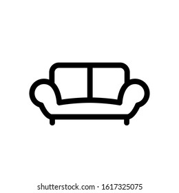 Sofa icon. Line design template