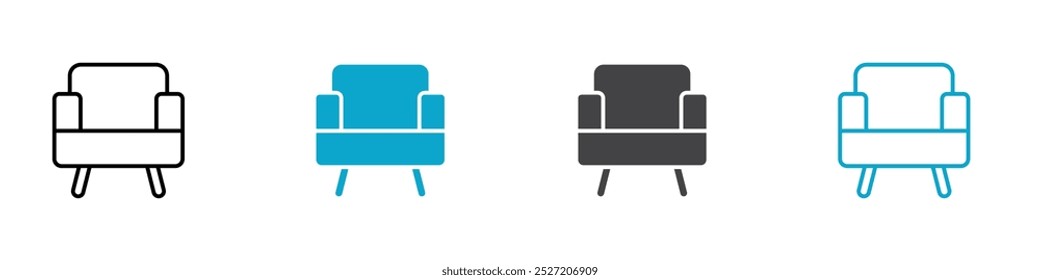 sofa icon Line graphics illustration