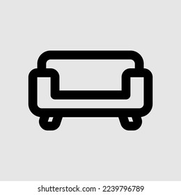 Sofa icon in line style about furniture, use for website mobile app presentation