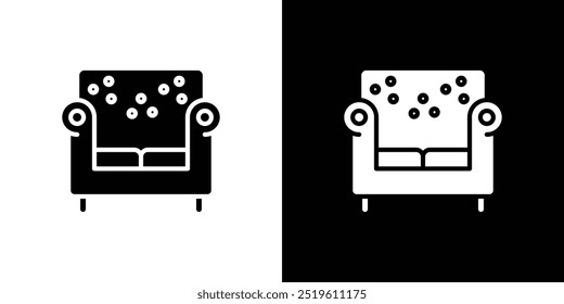 ícone de sofá logotipo linear isolado