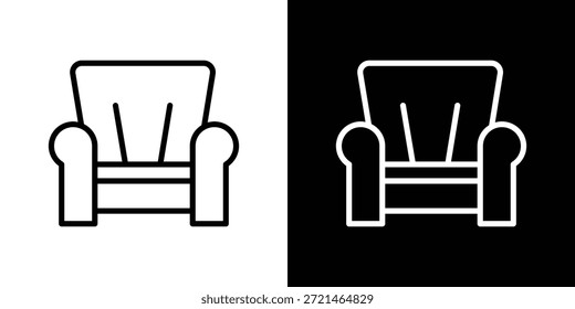 Concepto de logotipo de icono de sofá en trazos