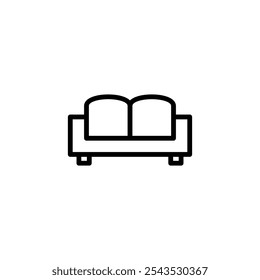 Ícone do sofá logotipo design. sinal e símbolo do sofá. ícone de móveis