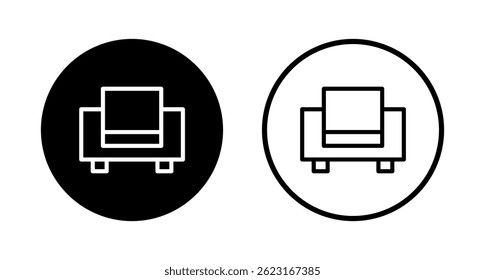 Sofa-Symbol-Logo-Design. Sofabild und -symbol. Möbelsymbol