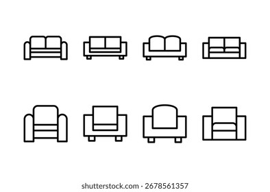 Sofa icon logo design. sofa sign and symbol. furniture icon