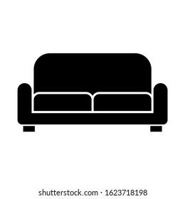 Sofa icon, logo isolated on white background