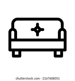 icono de sofá o logotipo símbolo de signo aislado ilustración vectorial de alta calidad estilo negro iconos vectoriales
