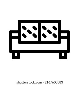 icono de sofá o logotipo símbolo de signo aislado ilustración vectorial de alta calidad estilo negro iconos vectoriales
