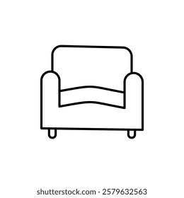 Sofa icon logo sign set vector outline
