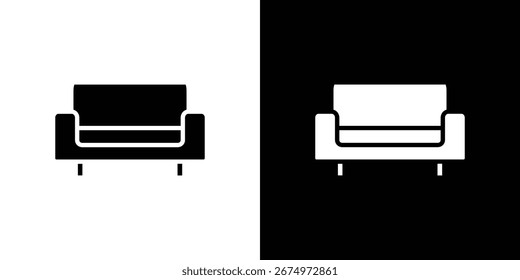 Sofa-Symbol-Logo. einfache grafische Symbole