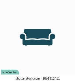 sofa icon logo template design element 