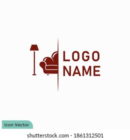 sofa icon logo template design element 