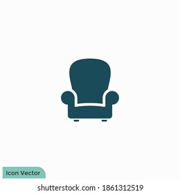 sofa icon logo template design element 