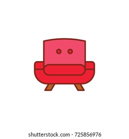 Sofa icon logo vector design illustration