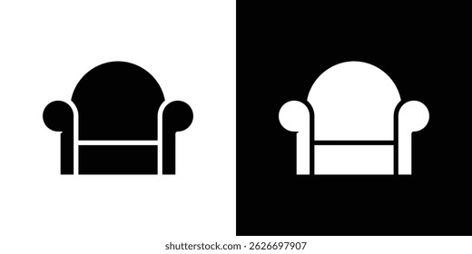 Ícone de sofá para o design de interface do usuário do aplicativo móvel da Web de logotipo.
