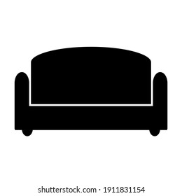 Sofa icon on white background. Vector illustration.