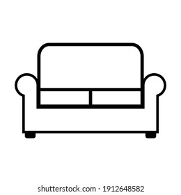 Icono de Sofa sobre fondo blanco. Ilustración vectorial.