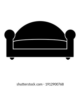 Icono de Sofa sobre fondo blanco. Ilustración vectorial.