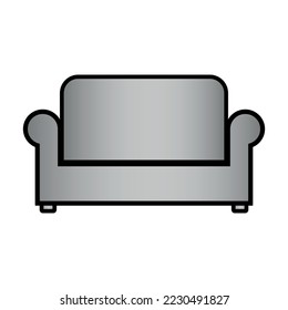 Sofa icon on white background.