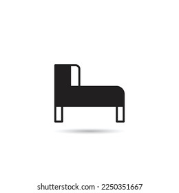 sofa icon on white background