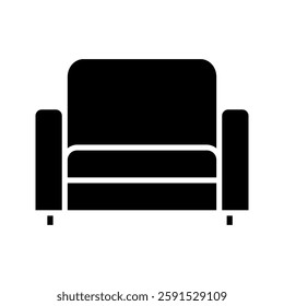 Sofa icon on white background