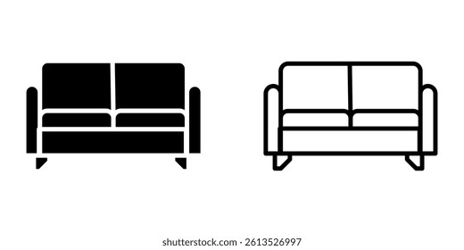 Sofa icon on white background