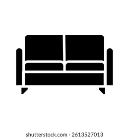 Sofa icon on white background