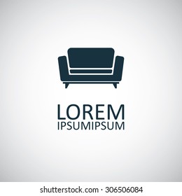 sofa icon, on white background