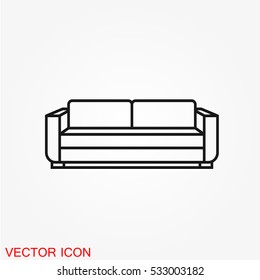 Sofa icon on white background